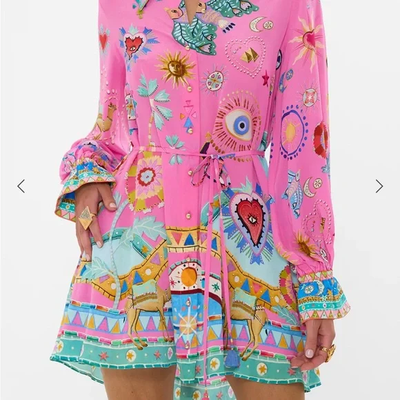 Camilla “Rainbow Roads” Neck Silk Scarf - Picture 4 of 6